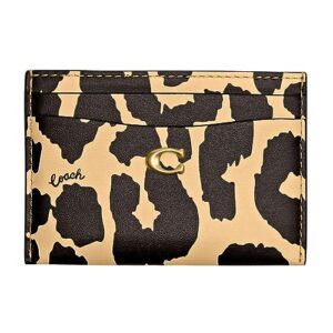 Coach Essential Leopard Printed Leather Card Case, Leopard