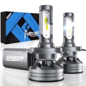 FAHREN H4/9003/HB2 LED Bulbs, 24000 Lumens Super Bright 6500K Cool White H4 High Low Beam Bulb for Halogen Replacement, IP68 Waterproof Pack of 2