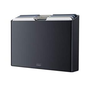 Joseph Joseph Folio 4-Piece Color coded Cutting Board Set, Large - Graphite
