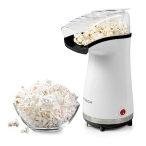 Nostalgia 16 Cup Hot Air Popcorn Maker | Makes Hot, Healthy Popcorn, No Oil Needed | Measuring Cap for Kernels Included | White