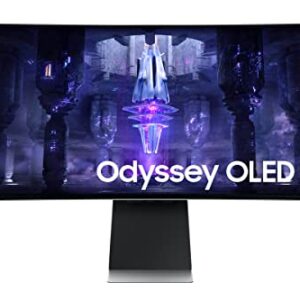 SAMSUNG 34" Odyssey G85SB Series QD-OLED Ultra WQHD Curved Gaming Monitor, 175Hz, 0.03ms, DisplayHDR True Black 400, AMD FreeSync Premium Pro, Advanced Game Streaming, LS34BG850SNXZA, 2023