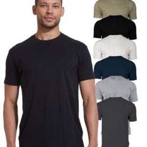 True Classic Tees | Premium Fitted Men's T-Shirts | Crew Neck | Staple 6-Pack | Large