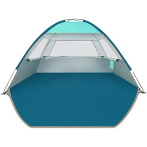 COMMOUDS Beach Tent Sun Shade for 3/4-5/6-7/8-10 Person, UPF 50+ Beach Sun Shelter Canopy Tent, Lightweight, Easy Set Up and Carry