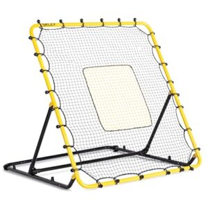 SKLZ Fielding Trainer - Baseball & Softball Pitch-Back Rebound Net - Ground, Line Drive & Fly Ball Return Settings - 4 x 4.5-Foot Steel Frame, UV & Weather Resistant Bungee Net, Easy-Fold Design