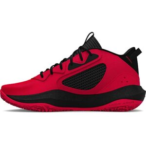 Under Armour Unisex Lockdown 6 Basketball Shoe, Red, 12, US