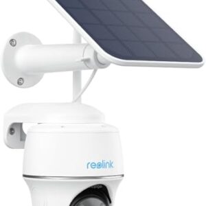 REOLINK Security Camera Wireless Outdoor, Pan Tilt Solar Powered, 5MP 2K+ Color Night Vision, 2.4/5GHz WiFi, 2-Way Talk, Works with Smart Home for Surveillance, Argus PT + Solar Panel