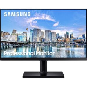 SAMSUNG FT45 Series 24-Inch FHD 1080p Computer Monitor, 75Hz, IPS Panel, HDMI, DisplayPort, USB Hub, Height Adjustable Stand, 3 Yr WRNTY (LF24T454FQNXGO),Black