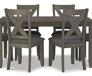 Signature Design by Ashley Caitbrook Rustic 7 Piece Dining Set, Include Table and 6 Chairs, Gray