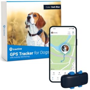 Tractive GPS Pet Tracker for Dogs - Waterproof, GPS Location & Smart Activity Tracker, Unlimited Range (Midnight Blue)