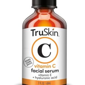 TruSkin Vitamin C Face Serum – Anti Aging Facial Serum with Vitamin C, Hyaluronic Acid, Vitamin E & More – Brightening Serum for Dark Spots, Even Skin Tone, Eye Area, Fine Lines & Wrinkles, 2 Fl Oz