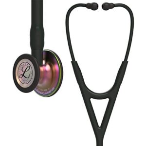 3M Littmann Cardiology IV Diagnostic Stethoscope, 6165, More Than 2X as Loud*, Weighs Less**, Stainless Steel Rainbow-Finish Chestpiece, 27" Black Tube, Stem, and Headset