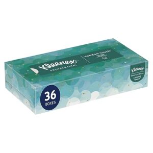 Kleenex® Professional Facial Tissues, Bulk (21400), 2-Ply, White, Flat Facial Tissue Boxes for Business (100 Tissues/Box, 36 Boxes/Case, 3,600 Tissues/Case)