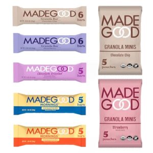 MadeGood Variety Pack (37 Count) Organic Granola Bars, Granola Mini Packs, & Morning Bars