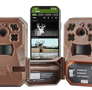 Moultrie Edge Cellular Trail Camera 2 Pack | Auto Connect - Nationwide Coverage | HD Video-Audio | Built in Memory | Cloud Storage | 80 ft Low Glow IR LED Flash