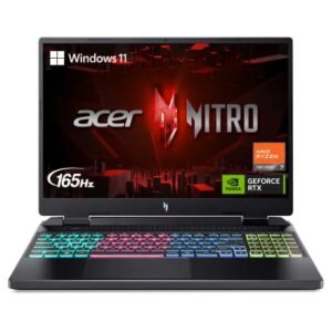 Acer Nitro 16 Gaming Laptop | AMD Ryzen 7 7840HS OctaCore CPU | NVIDIA GeForce RTX 4060 Laptop GPU | 16" WUXGA 165Hz IPS Display | 16GB DDR5 | 1TB Gen 4 SSD | WiFi 6E | RGB Backlit KB | AN16-41-R4CY