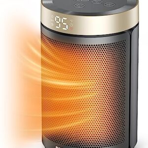 Dreo Space Heater, Portable Electric Heaters for Indoor Use with Thermostat, Digital Display, 1-12H Timer, Eco Mode and Fan Mode, 1500W PTC Ceramic Fast Safety Heat for Office Bedroom Home