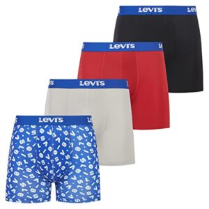 Levi's Mens Underwear Microfiber Boxer Brief for Men Ultra Soft 4 Pack Leaf L