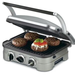 Cuisinart Panini Press, Stainless Steel Griddler, Sandwich Maker & More, 5-IN-1, GR-4NP1
