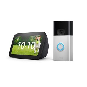 Ring Video Doorbell (Satin Nickel) bundle with Echo Show 5 (3rd Gen)