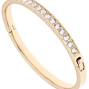 Ted Baker London Clemara Hinge Crystal Bangle Bracelet for Women (Gold Tone)