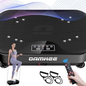 DamKee Vibration Plate Exercise Machine, Vibration Plate for Lymphatic Drainage, 9 Modes Whole Body Workout Vibrating Fitness Platform for Weight Loss & Shaping, Wellness - Home Gym Equipment (A-1)