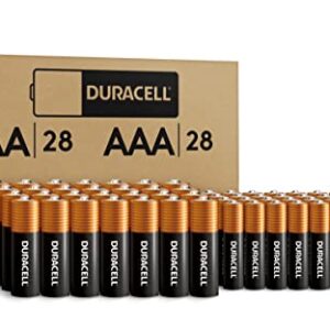 Duracell Coppertop AA + AAA Batteries, 56 Count (Pack of 1). Re-closable pack for easy access and organized storage.1 pack contains 28 Double A Batteries and 28 Triple A Batteries.