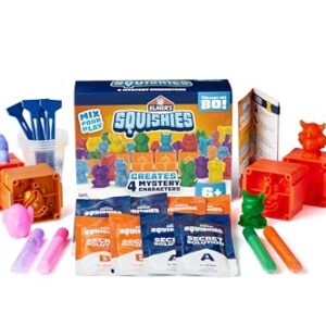 Elmer's Squishies Kids’ DIY Activity Kit, Create 4 Mystery Characters, 24 Piece Kit for Ages 6 and Up, Perfect for Stress Relief and Sensory Play