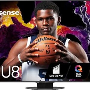 Hisense U8 Series 65U8N 65-Inch ULED 4K Smart TV | Mini-LED Pro | QLED | 3000 Nits | 144Hz | Motion Rate 480 | Dolby Vision IQ · Atmos | Full Array Local Dimming | 2.1.2 Ch Surround Sound | Google TV