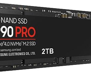 SAMSUNG 990 PRO SSD NVMe M.2 PCIe Gen4, M.2 2280 Internal Solid State Hard Drive, Seq. Read Speeds Up to 7,450 MB/s for High End Computing, Gaming, and Heavy Duty Workstations, MZ-V9P2T0B/AM