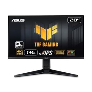 ASUS TUF Gaming 28” 4K 144HZ DSC HDMI 2.1, Monitor (VG28UQL1A) - UHD (3840 x 2160), Fast IPS, 1ms, Extreme Low Motion Blur Sync, G-SYNC Compatible, FreeSync Premium, Eye Care, DCI-P3 90%,BLACK