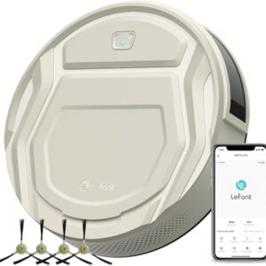 Lefant Robot Vacuum M210 Pro, 2200Pa Suction,120 Mins Runtime, Self-Charging Slim Robotic Vacuum Cleaner, APP/Voice/WiFi/Alexa Control, Ideal for Pet Hair,Low-Pile Carpet, Hard Floor