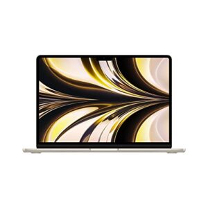Apple 2022 MacBook Air Laptop with M2 chip: Built for Apple Intelligence, 13.6-inch Liquid Retina Display, 16GB RAM, 256GB SSD Storage, Backlit Keyboard, 1080p FaceTime HD Camera; Starlight