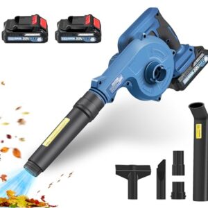AUXTUR Cordless Leaf Blower with Battery and Charger,22V Lightweight and Efficient Battery Powered Blower,150CFM Portable and Compact Yard Blower,Rechargeable Motor Versatile Electric Blower