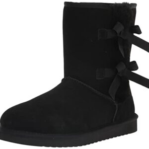 Koolaburra by UGG Women's Victoria Short Fashion Boot, Black, 08 M US