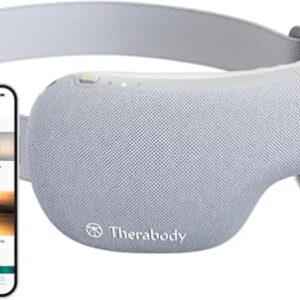Therabody SmartGoggles Heated Eye Mask, Blackout Sleep Mask & Temple Massage for Personalized Relaxation, Headache Relief (Smartgoggles 1.0-White)