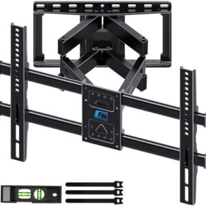 HOME VISION Full Motion TV Wall Mount for Most 32-85 inch TVs up to132lbs, Wall Mount TV Bracket Dual Articulating Arms, Swivel, Tilting, Leveling TV Mount, Max VESA 600x400mm, Fits 8"12"16" Wood Stud