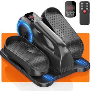 Under Desk Elliptical Machine for Home Ellipse Leg Exerciser for Seniors with Remote Control Quiet & Portable Electric Seated Pedal Exerciser with 6 Adjustable Speeds