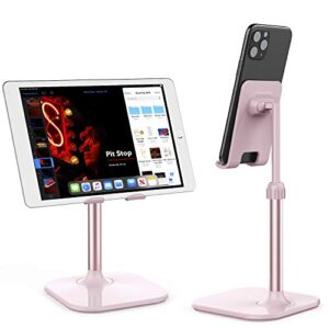Doboli Cell Phone Stand, Phone Stand for Desk, Phone Holder Stand Compatible with iPhone and All Mobile Phones Tablet, Gifts for Adults Women Men Mom Wife, Pink