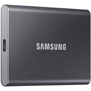 SAMSUNG T7 Portable SSD, 2TB External Solid State Drive, Speeds Up to 1,050MB/s, USB 3.2 Gen 2, Reliable Storage for Gaming, Students, Professionals, MU-PC2T0T/AM, Gray