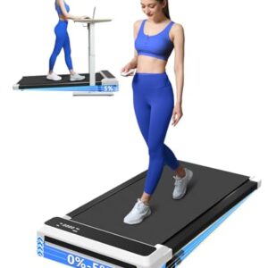 Walking Pad with Incline,2 in 1 Walking Pad Treadmill for Walking and Running, Under Desk Treadmill 5% Incline for Home/Office with LED Display