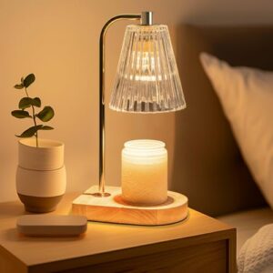 Marycele Candle Warmer Lamp with Timer Dimmer, Wax Melt Warmer with 2 Bulbs for Jar Candles, Mothers Day Birthday Gifts for Mom Women Sister Friend, Housewarming Gifts for New Home Room Office Decor