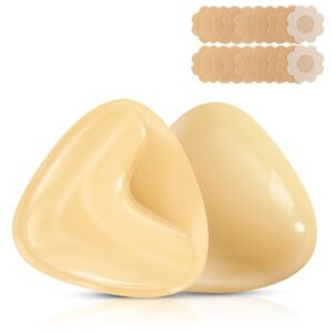 Double Sided Sticky Bra Inserts Reusable Push Up Lift Self Adhesive Bra Pads for Bikini Swimsuit Sports Strapless Bra