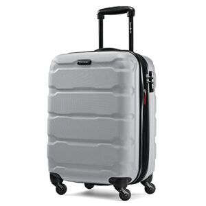 Samsonite Omni PC Hardside Expandable Luggage with Spinner Wheels, Silver, Carry-On 20-Inch