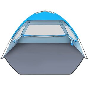 Gorich Beach Tent Sun Shelter for 3/4-5/6-7/8-10 Person with UPF 50＋ UV Protection, Lightweight & Easy Setup Beach Shade Canopy, Portable Beach Shade Tent Beach Cabana