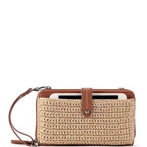 The Sak Iris Smartphone Crossbody Purse - Women's Cellphone Bag & Wallet For Everyday - Convertible Wristlet With Zipper in Bamboo Static/Crochet